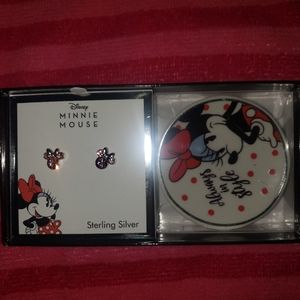 Minnie Mouse Sterling Silver Earrings